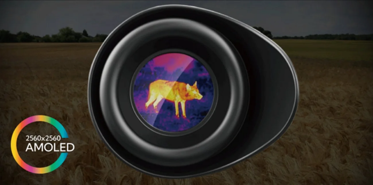 Wyświetlacz AMOLED Vision Plus 2560x2560 w termowizorze Nocpix Vista S50R